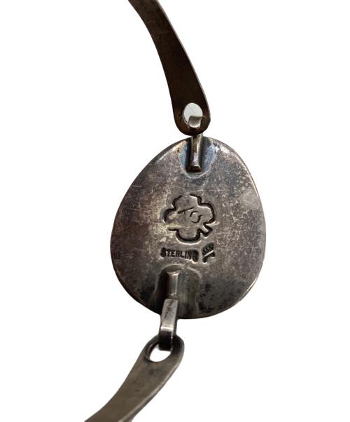 Navajo（ナバホ）Navajo (ナバホ) ターコイズフックバングル ブルー×シルバーの古着・服飾アイテム