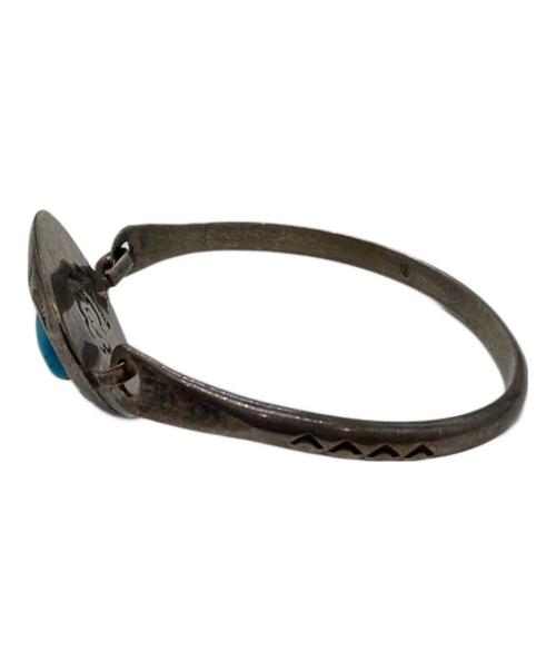 Navajo（ナバホ）Navajo (ナバホ) ターコイズフックバングル ブルー×シルバーの古着・服飾アイテム