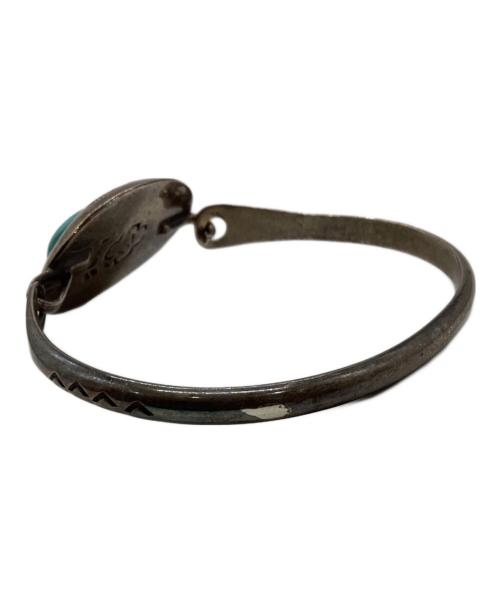 Navajo（ナバホ）Navajo (ナバホ) ターコイズフックバングル ブルー×シルバーの古着・服飾アイテム