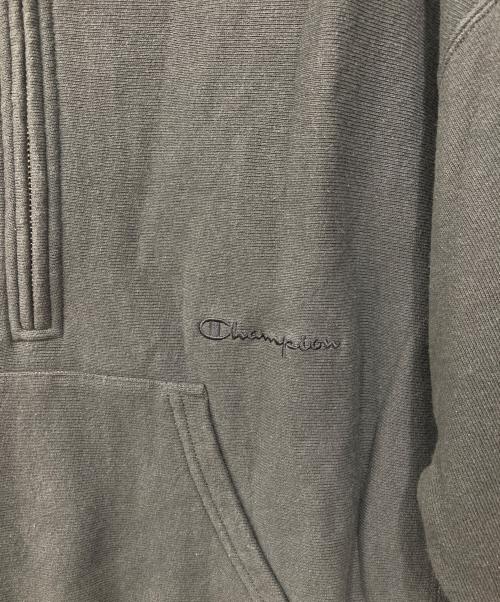 Champion（チャンピオン）Champion (チャンピオン) FRAMeWORK (フレームワーク) ハーフジップスウェット グレー サイズ:Mの古着・服飾アイテム
