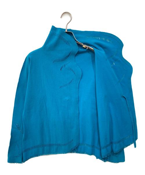 me ISSEY MIYAKE（ミーイッセイ ミヤケ）me ISSEY MIYAKE (ミーイッセイ ミヤケ) A.POC 変形 カーディガン ブルー サイズ:2の古着・服飾アイテム