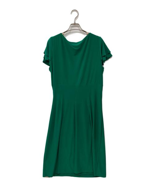 LAUREN RALPH LAUREN（ローレンラルフローレン）LAUREN RALPH LAUREN (ローレンラルフローレン) ドレープワンピース グリーン サイズ:16の古着・服飾アイテム