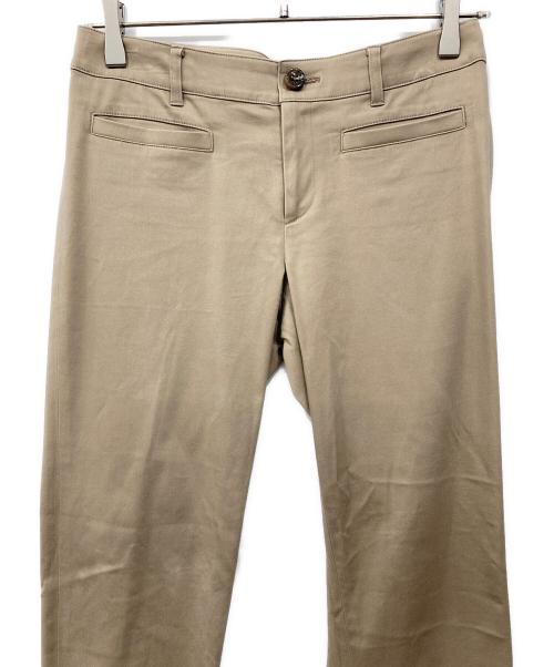 BURBERRY BLUE LABEL（バーバリー ブルー レーベル）BURBERRY BLUE LABEL (バーバリー ブルー レーベル) 折り返しチェックパンツ ベージュ サイズ:36の古着・服飾アイテム