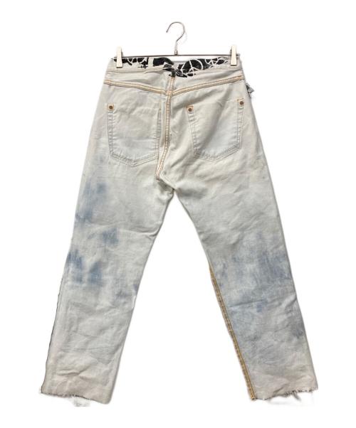 LEVI'S（リーバイス）LEVI'S (リーバイス) ピースマークデニムパンツ ホワイト×ブラック サイズ:W30の古着・服飾アイテム