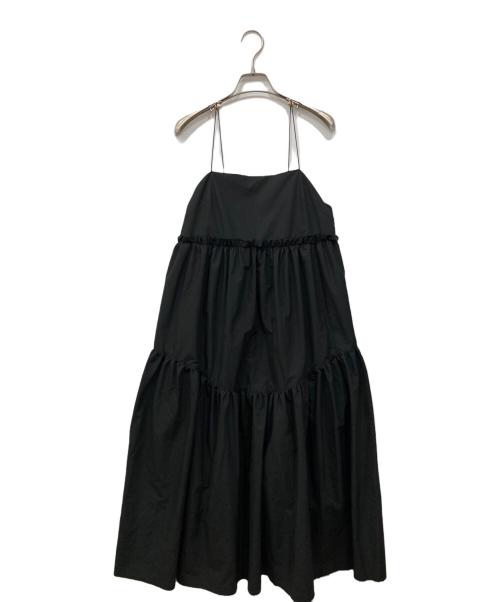 iki（イキ）iki (イキ) mauri ティアード キャミワンピース ブラック サイズ:Freeの古着・服飾アイテム
