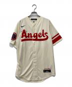 NIKEナイキ）の古着「ゲームシャツ」｜アイボリー×レッド