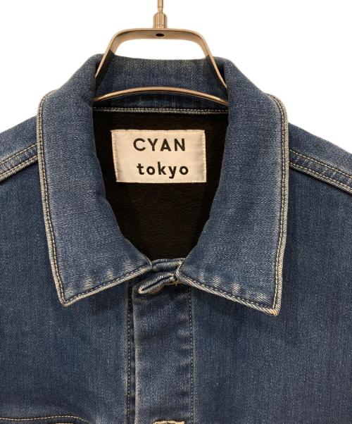 CYAN TOKYO（シアン トーキョー）CYAN TOKYO (シアン トーキョー) フリースデニムオーバーJK インディゴ サイズ:Freeの古着・服飾アイテム