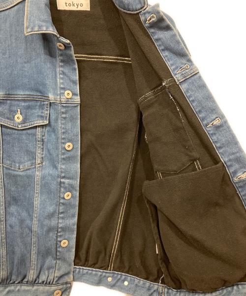 CYAN TOKYO（シアン トーキョー）CYAN TOKYO (シアン トーキョー) フリースデニムオーバーJK インディゴ サイズ:Freeの古着・服飾アイテム