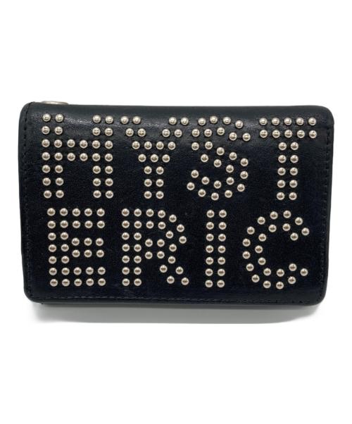 Hysteric Glamour（ヒステリックグラマー）Hysteric Glamour (ヒステリックグラマー) ロゴスタッズ 三つ折りウォレット ブラックの古着・服飾アイテム