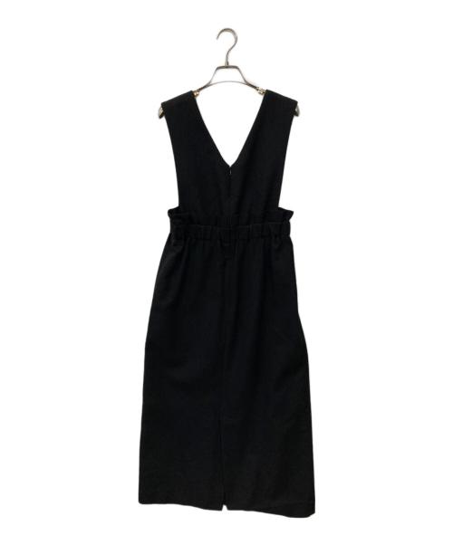 NOLLEY'S（ノーリーズ）NOLLEY'S (ノーリーズ) ウォッシャブルツイードライクジャンパースカート ブラック サイズ:38の古着・服飾アイテム