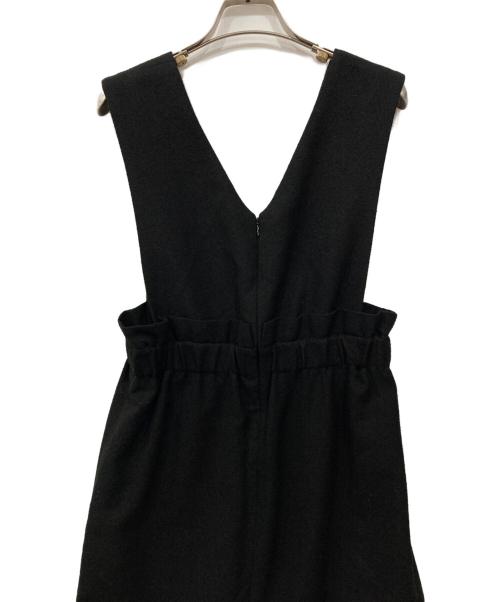 NOLLEY'S（ノーリーズ）NOLLEY'S (ノーリーズ) ウォッシャブルツイードライクジャンパースカート ブラック サイズ:38の古着・服飾アイテム