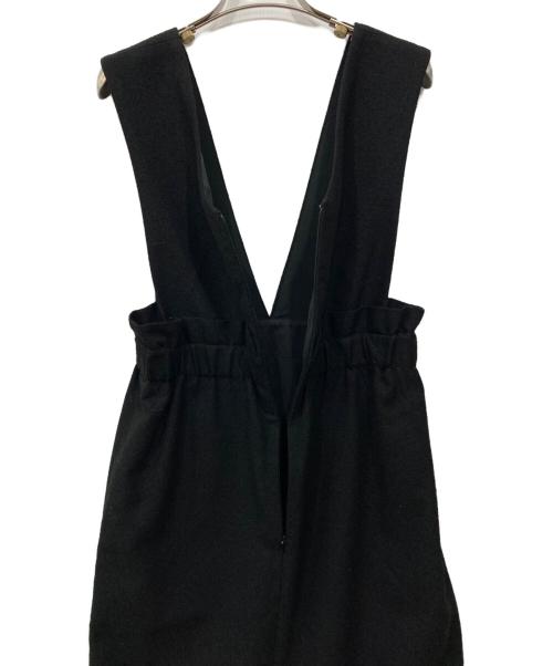 NOLLEY'S（ノーリーズ）NOLLEY'S (ノーリーズ) ウォッシャブルツイードライクジャンパースカート ブラック サイズ:38の古着・服飾アイテム