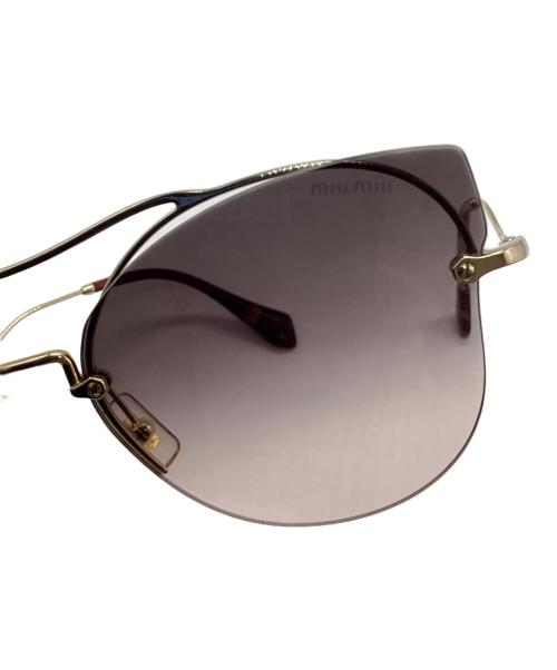 MIU MIU（ミュウミュウ）MIU MIU (ミュウミュウ) キャットアイサングラス ブラウン サイズ:62□17の古着・服飾アイテム