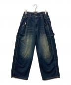 glambグラム）の古着「レッドダートワークデニム」｜インディゴ
