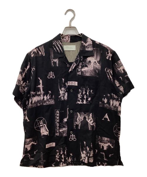 Azuma（アズマ）Azuma (アズマ) サタニズムセレモニーシャツ ブラック×ピンクの古着・服飾アイテム