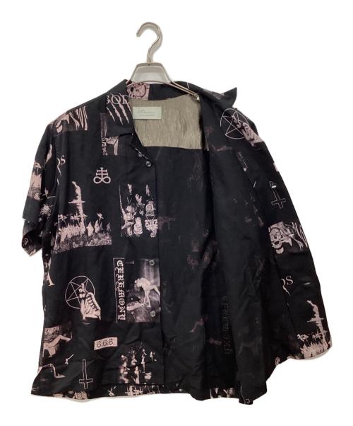 Azuma（アズマ）Azuma (アズマ) サタニズムセレモニーシャツ ブラック×ピンクの古着・服飾アイテム