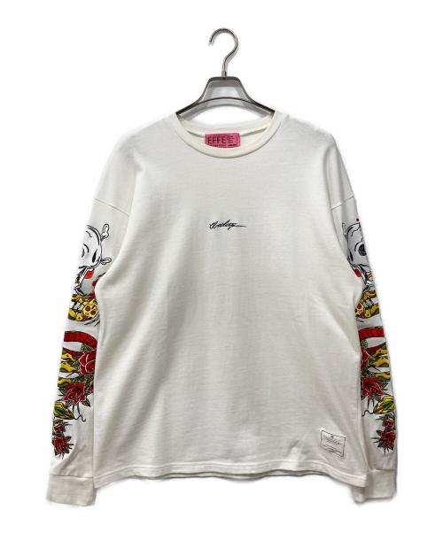 EFFE（エッフェ）EFFE (エッフェ) 袖刺繍ロングスリーブカットソー ホワイト サイズ:不明の古着・服飾アイテム