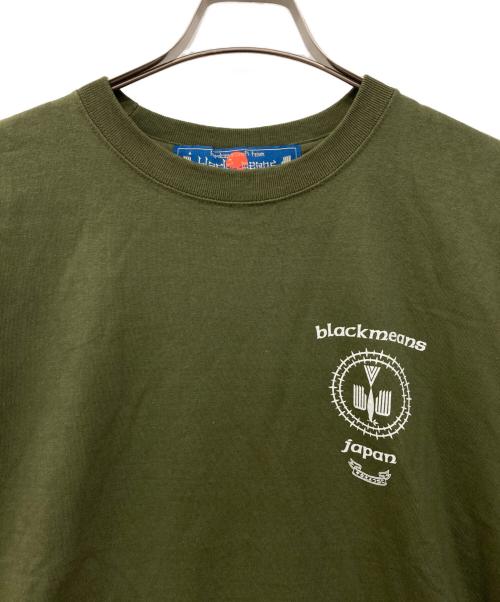 blackmeans（ブラックミーンズ）blackmeans (ブラックミーンズ) プリントTシャツ カーキ サイズ:Mの古着・服飾アイテム