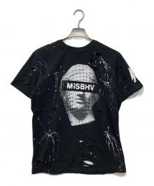 MISBHV（ミスビヘイブ）の古着「ダメージ 加工 ペイントTシャツ」｜ブラック