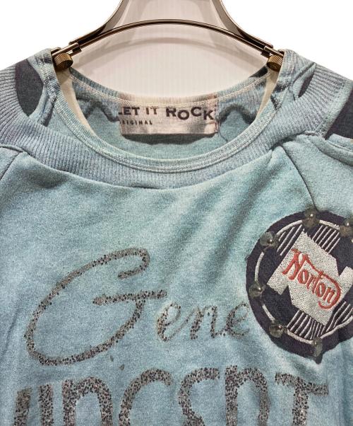 Vivienne Westwood（ヴィヴィアンウエストウッド）Vivienne Westwood (ヴィヴィアンウエストウッド) 転写プリントTシャツ ブルー サイズ:Mの古着・服飾アイテム