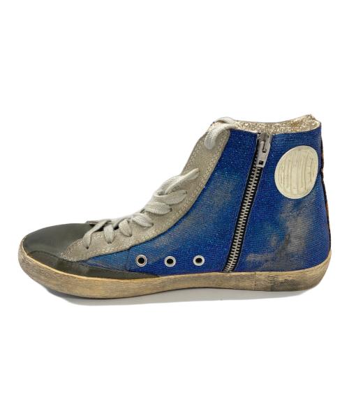 FRANCY GOLDEN GOOSE（ファンシー ゴールデン グース）FRANCY GOLDEN GOOSE (ファンシー ゴールデン グース) ダメージ加工ハイカットスニーカー ブルー サイズ:41の古着・服飾アイテム