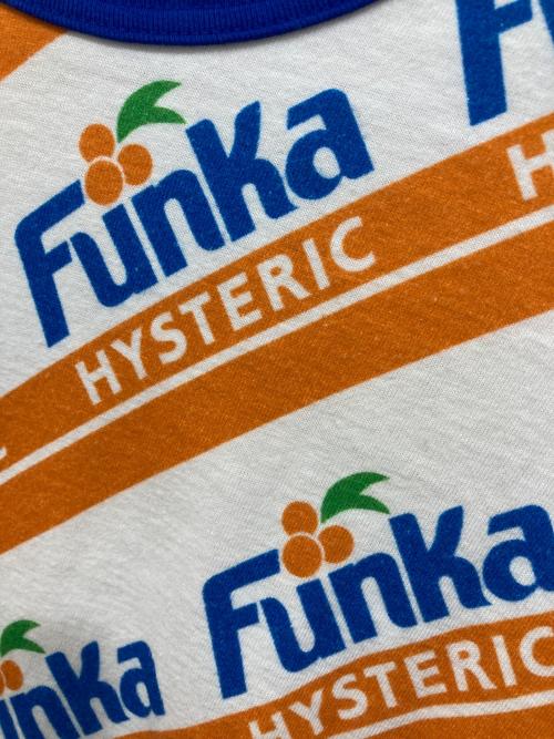 Hysteric Glamour（ヒステリックグラマー）Hysteric Glamour (ヒステリックグラマー) FUNKA HYSTERIC柄 Tシャツ ホワイト サイズ:Lの古着・服飾アイテム