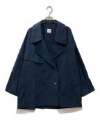 Spick and Spanスピック＆スパン）の古着「C/Pミドル丈トレンチコート」｜ネイビー
