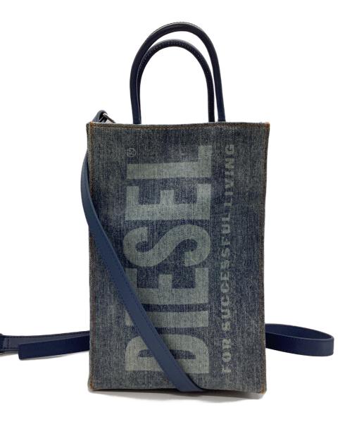 DIESEL（ディーゼル）DIESEL (ディーゼル) ロゴデニム2WAYバッグ インディゴの古着・服飾アイテム