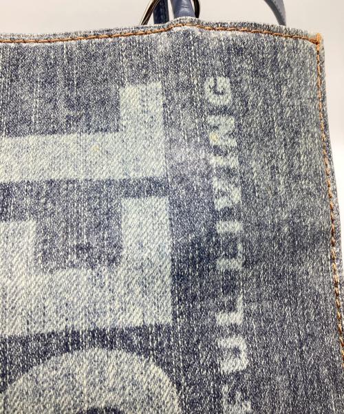 DIESEL（ディーゼル）DIESEL (ディーゼル) ロゴデニム2WAYバッグ インディゴの古着・服飾アイテム