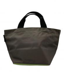 Herve Chapelier（エルベシャプリエ）の古着「舟型ハンドバッグ」｜カーキ