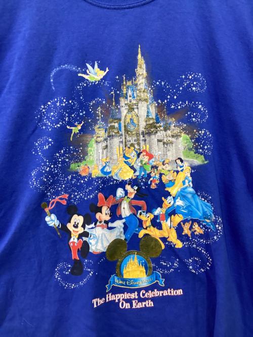 DISNEY（ディズニー）Disney (ディズニー) プリントTシャツ ブルー サイズ:3XLの古着・服飾アイテム