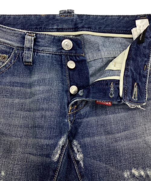 DSQUARED2（ディースクエアード）DSQUARED2 (ディースクエアード) DC/DC ワイヤーデニムパンツ インディゴ サイズ:42の古着・服飾アイテム
