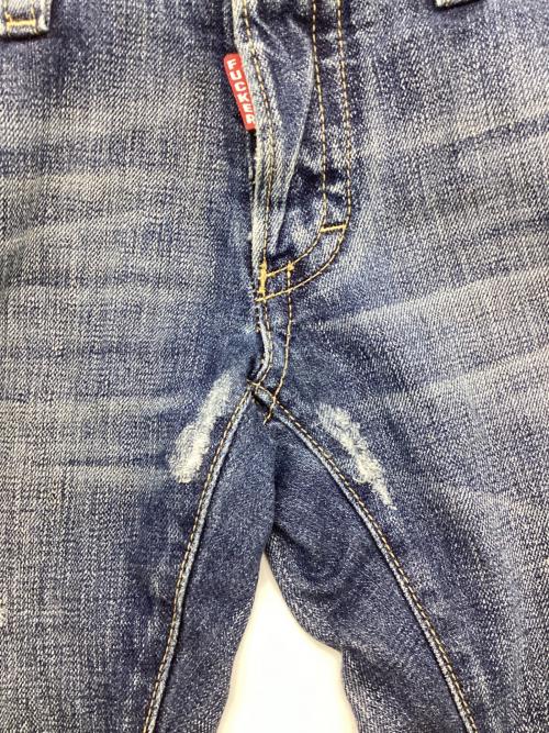 DSQUARED2（ディースクエアード）DSQUARED2 (ディースクエアード) DC/DC ワイヤーデニムパンツ インディゴ サイズ:42の古着・服飾アイテム