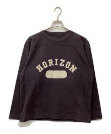 45rpm（45アールピーエム）の古着「でこぼこ天竺の908水平線Tシャツ」｜グレー