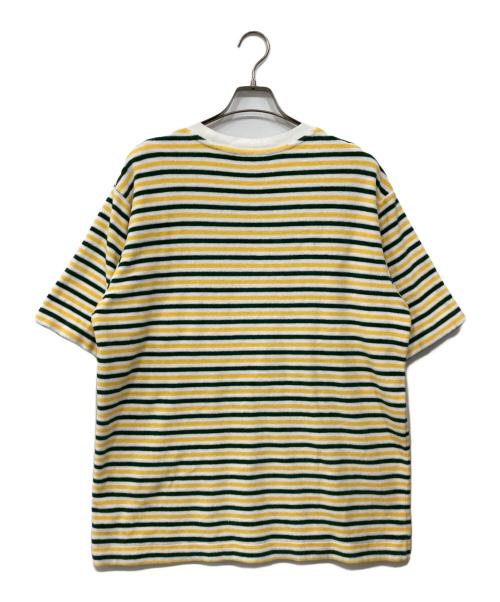 LACOSTE（ラコステ）LACOSTE (ラコステ) ハイゲージパイル地ボーダーTシャツ イエロー×グリーン サイズ:FR5の古着・服飾アイテム