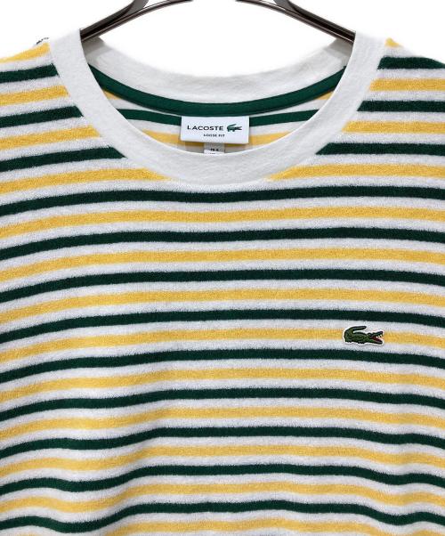 LACOSTE（ラコステ）LACOSTE (ラコステ) ハイゲージパイル地ボーダーTシャツ イエロー×グリーン サイズ:FR5の古着・服飾アイテム