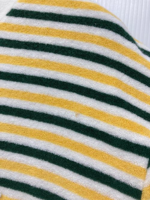 LACOSTE（ラコステ）LACOSTE (ラコステ) ハイゲージパイル地ボーダーTシャツ イエロー×グリーン サイズ:FR5の古着・服飾アイテム