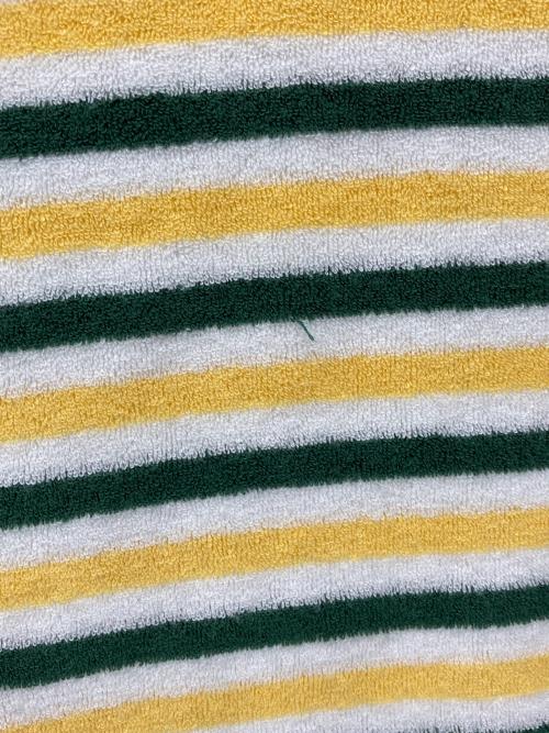 LACOSTE（ラコステ）LACOSTE (ラコステ) ハイゲージパイル地ボーダーTシャツ イエロー×グリーン サイズ:FR5の古着・服飾アイテム