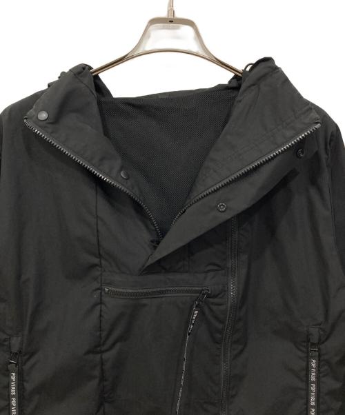 POP VIRUS（ポップ・ウイルス）POP VIRUS (ポップ・ウイルス) アノラックパーカー ブラック サイズ:Mの古着・服飾アイテム