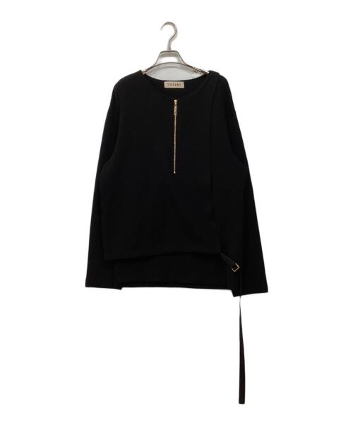 CULLNI（クルニ）CULLNI (クルニ) ハーフジッププルオーバーカットソー ブラック サイズ:1の古着・服飾アイテム