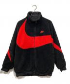 NIKEナイキ）の古着「スウッシュ フルジップ ジャケット」｜ブラック×レッド