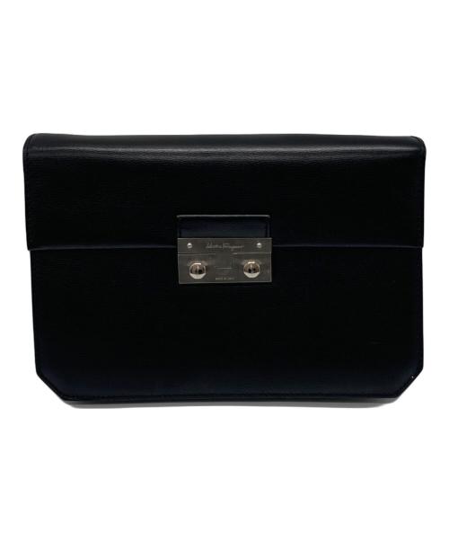 Salvatore Ferragamo（サルヴァトーレ フェラガモ）Salvatore Ferragamo (サルヴァトーレ フェラガモ) クラッチバッグ ブラックの古着・服飾アイテム