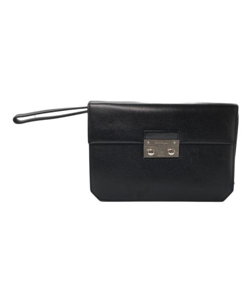 Salvatore Ferragamo（サルヴァトーレ フェラガモ）Salvatore Ferragamo (サルヴァトーレ フェラガモ) クラッチバッグ ブラックの古着・服飾アイテム