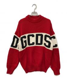 GCDS（ジーシーディーエス）の古着「ロゴニット」｜レッド×ブラック