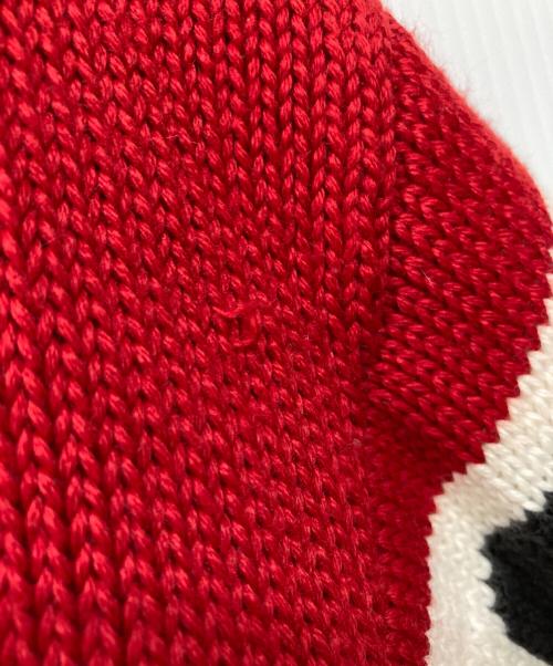 GCDS（ジーシーディーエス）GCDS (ジーシーディーエス) ロゴニット レッド×ブラック サイズ:Mの古着・服飾アイテム