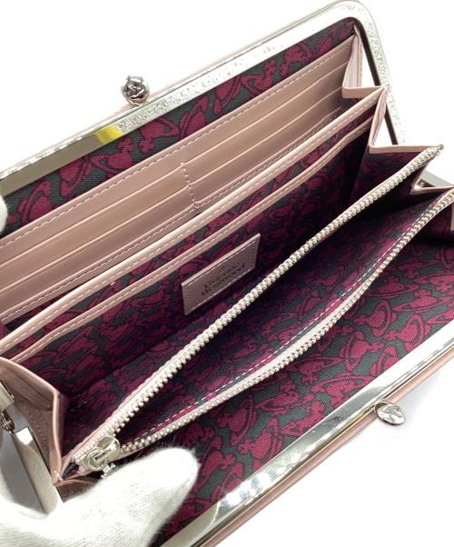 Vivienne Westwood（ヴィヴィアンウエストウッド）Vivienne Westwood (ヴィヴィアンウエストウッド) がま口長財布 ピンクの古着・服飾アイテム