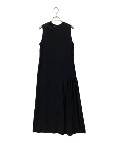MACPHEE（マカフィー）MACPHEE (マカフィー) サイロプレミアム アシンメトリーギャザーワンピース ブラック サイズ:36の古着・服飾アイテム