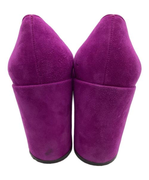 Salvatore Ferragamo（サルヴァトーレ フェラガモ）Salvatore Ferragamo (サルヴァトーレ フェラガモ) チャンキーヒールパンプス パープル サイズ:8 1/2の古着・服飾アイテム