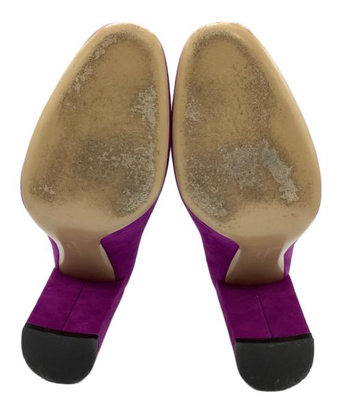Salvatore Ferragamo（サルヴァトーレ フェラガモ）Salvatore Ferragamo (サルヴァトーレ フェラガモ) チャンキーヒールパンプス パープル サイズ:8 1/2の古着・服飾アイテム
