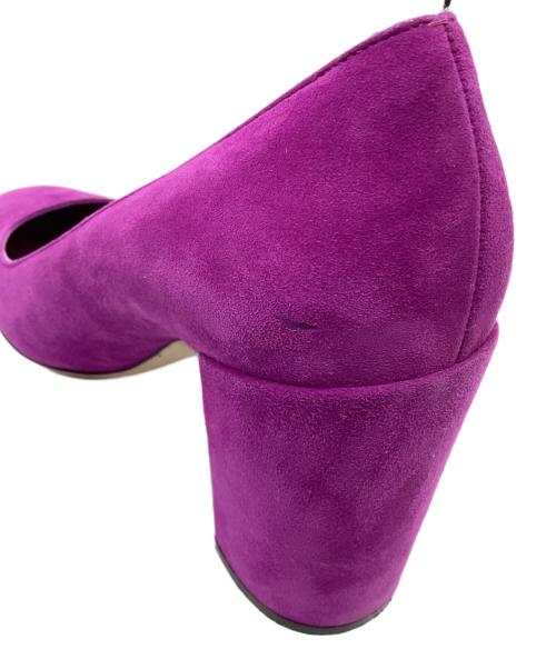 Salvatore Ferragamo（サルヴァトーレ フェラガモ）Salvatore Ferragamo (サルヴァトーレ フェラガモ) チャンキーヒールパンプス パープル サイズ:8 1/2の古着・服飾アイテム